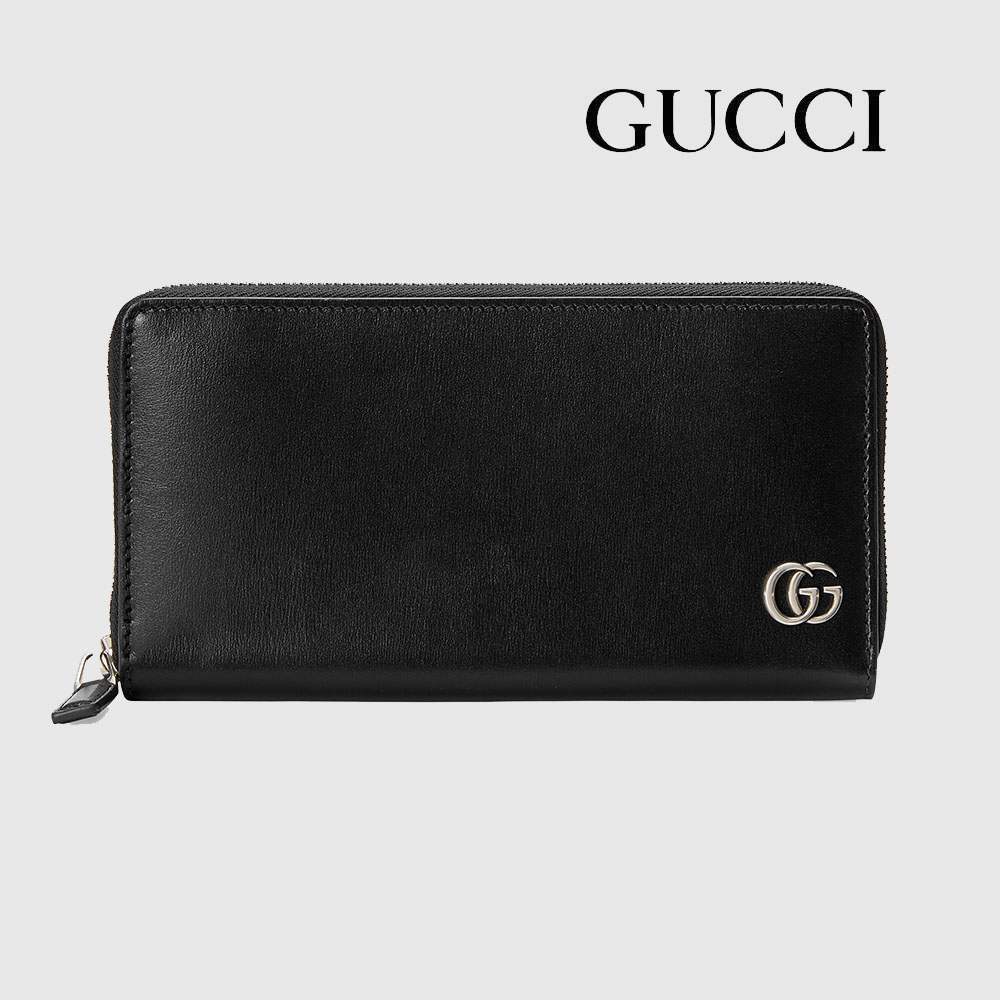 グッチ 〔GGマーモント〕レザー ジップアラウンドウォレット 428736 0YK0N 1000 グッチ 〔GGマーモント〕レザー ジップアラウンドウォレット 428736 0YK0N 1000