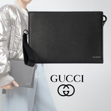 グッチ GUCCI ロゴ ポーチ 771155 AABXM 1000