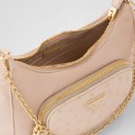 プラダ Re-Nylon xオーストリッチ ミニバッグ 1BC198_2EX8 プラダ Re-Nylon xオーストリッチ ミニバッグ 1BC198_2EX8