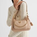 プラダ Re-Nylon xオーストリッチ ミニバッグ 1BC198_2EX8 プラダ Re-Nylon xオーストリッチ ミニバッグ 1BC198_2EX8