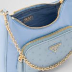プラダ Re-Nylon xオーストリッチ ミニバッグ 1BC198_2EX8 プラダ Re-Nylon xオーストリッチ ミニバッグ 1BC198_2EX8