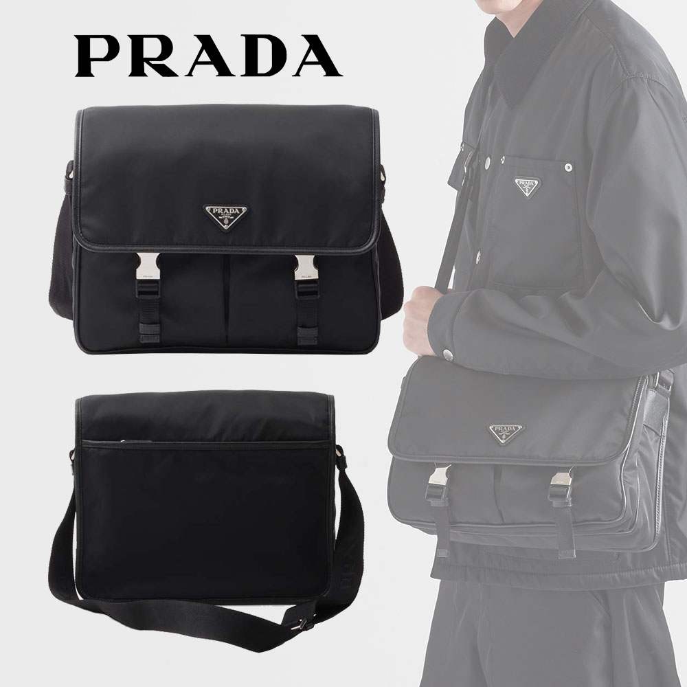 プラダ Re-Nylon xサフィアーノレザー ショルダーバッグ 2VD768_2DMH プラダ Re-Nylon xサフィアーノレザー ショルダーバッグ 2VD768_2DMH