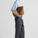プラダ  Re-Nylon xレザー ショルダーバッグ 2VD052_2CX2