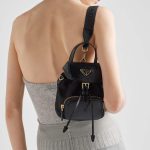 プラダ スモール Re-Nylon xブラッシュドレザー バックパック 1BZ075_R789 プラダ スモール Re-Nylon xブラッシュドレザー バックパック 1BZ075_R789