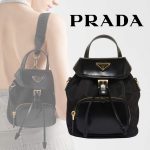 プラダ スモール Re-Nylon xブラッシュドレザー バックパック 1BZ075_R789 プラダ スモール Re-Nylon xブラッシュドレザー バックパック 1BZ075_R789