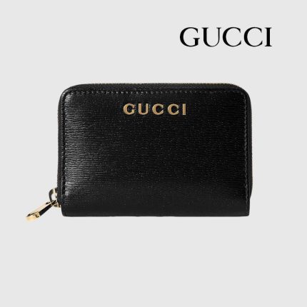 グッチ GUCCI スクリプト ジップ カードケース ‎813219