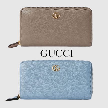 グッチ  ダブルG ジップアラウンドウォレット ピンク インテリア ‎456117