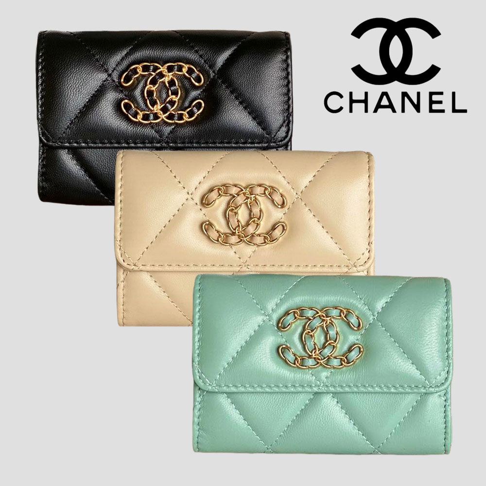 CHANEL 19 カードケース ラムスキン AP1790 CHANEL 19 カードケース ラムスキン AP1790