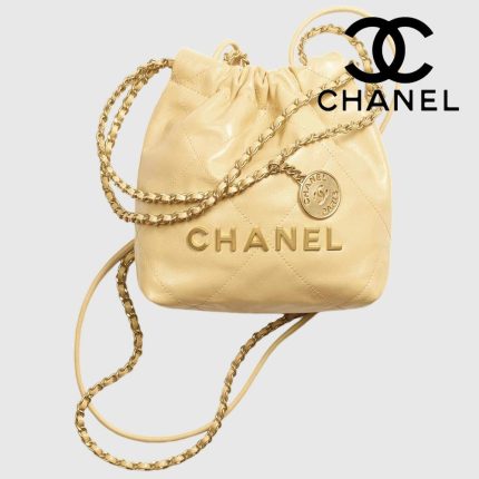 シャネル  CHANEL 22 ミニ ハンドバッグ イエロー AS3980