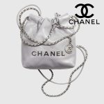 シャネル CHANEL 22 ミニ ハンドバッグ グレー AS3980 シャネル CHANEL 22 ミニ ハンドバッグ グレー AS3980