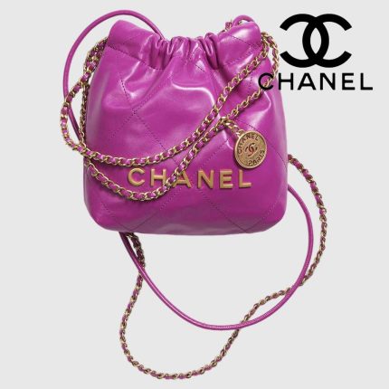 シャネル  CHANEL 22 ミニ ハンドバッグ パープル AS3980