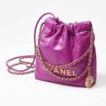 シャネル CHANEL 22 ミニ ハンドバッグ パープル AS3980 シャネル CHANEL 22 ミニ ハンドバッグ パープル AS3980