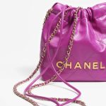 シャネル CHANEL 22 ミニ ハンドバッグ パープル AS3980 シャネル CHANEL 22 ミニ ハンドバッグ パープル AS3980