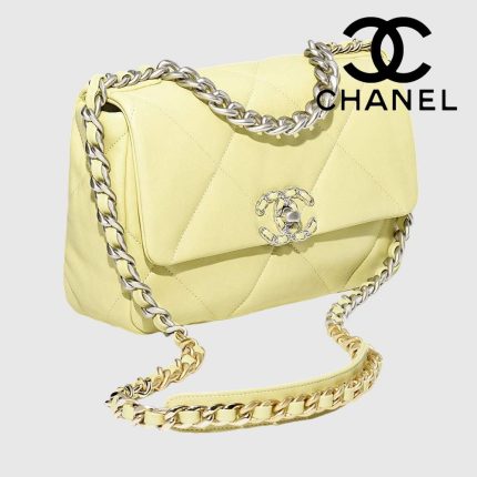 シャネル   CHANEL 19 ショルダーバッグ イエロー AS1160