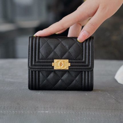 シャネル コンパクト財布☆三つ折り A80734