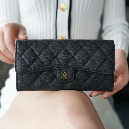シャネルクラシック フラップ マトラッセ ココマーク 長財布  A80758