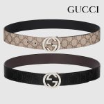 グッチ リバーシブル レザー ベルト(インターロッキングG バックル)473030 グッチ リバーシブル レザー ベルト(インターロッキングG バックル)473030