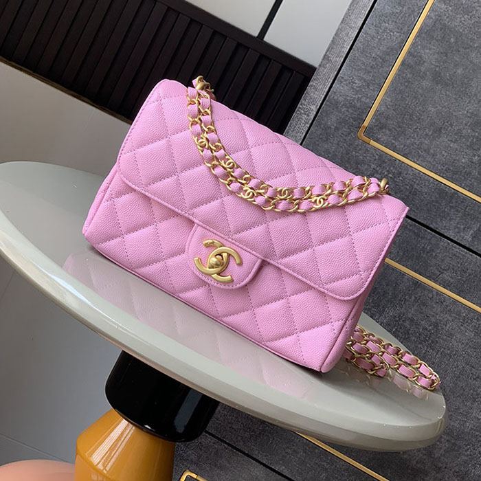 シャネル 25P Wチェーン スモールフラップバッグ ピンク AS5240 シャネル 25P Wチェーン スモールフラップバッグ ピンク AS5240