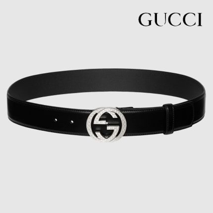 グッチ  インターロッキングG エングレービング バックル付き ベルト ‎812255