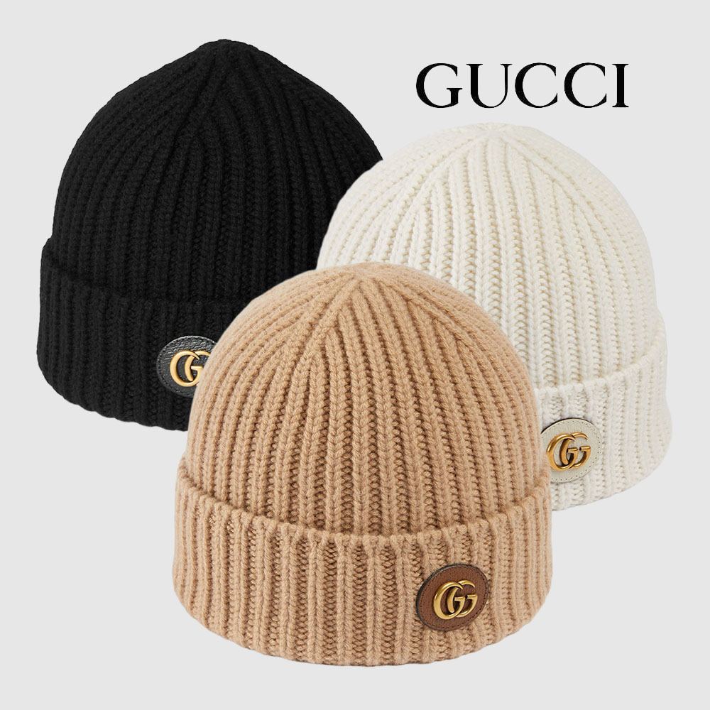 グッチ ダブルG付き ウールカシミア キャップ 764594 グッチ ダブルG付き ウールカシミア キャップ 764594
