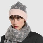 グッチ  GGカシミア ジャカード キャップ 811392