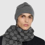 グッチ GGカシミア ジャカード キャップ 811392 3GAC0 グッチ GGカシミア ジャカード キャップ 811392 3GAC0