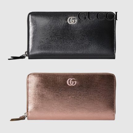 グッチ  ダブルG バイカラー ジップアラウンドウォレット ‎854696