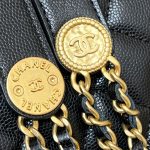 シャネル  22A メティエダール ゴールドコイン WOC ブラック AP2840
