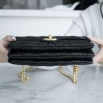 シャネル 22K フラップチェーンバッグ AS3393 ブラック シャネル 22K フラップチェーンバッグ AS3393 ブラック