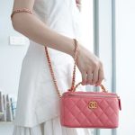 シャネル ミニボックスバッグ コーラルピンク AP2805 シャネル ミニボックスバッグ コーラルピンク AP2805