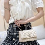シャネル  ミニフラップバッグ キルティングハンドル AS5554