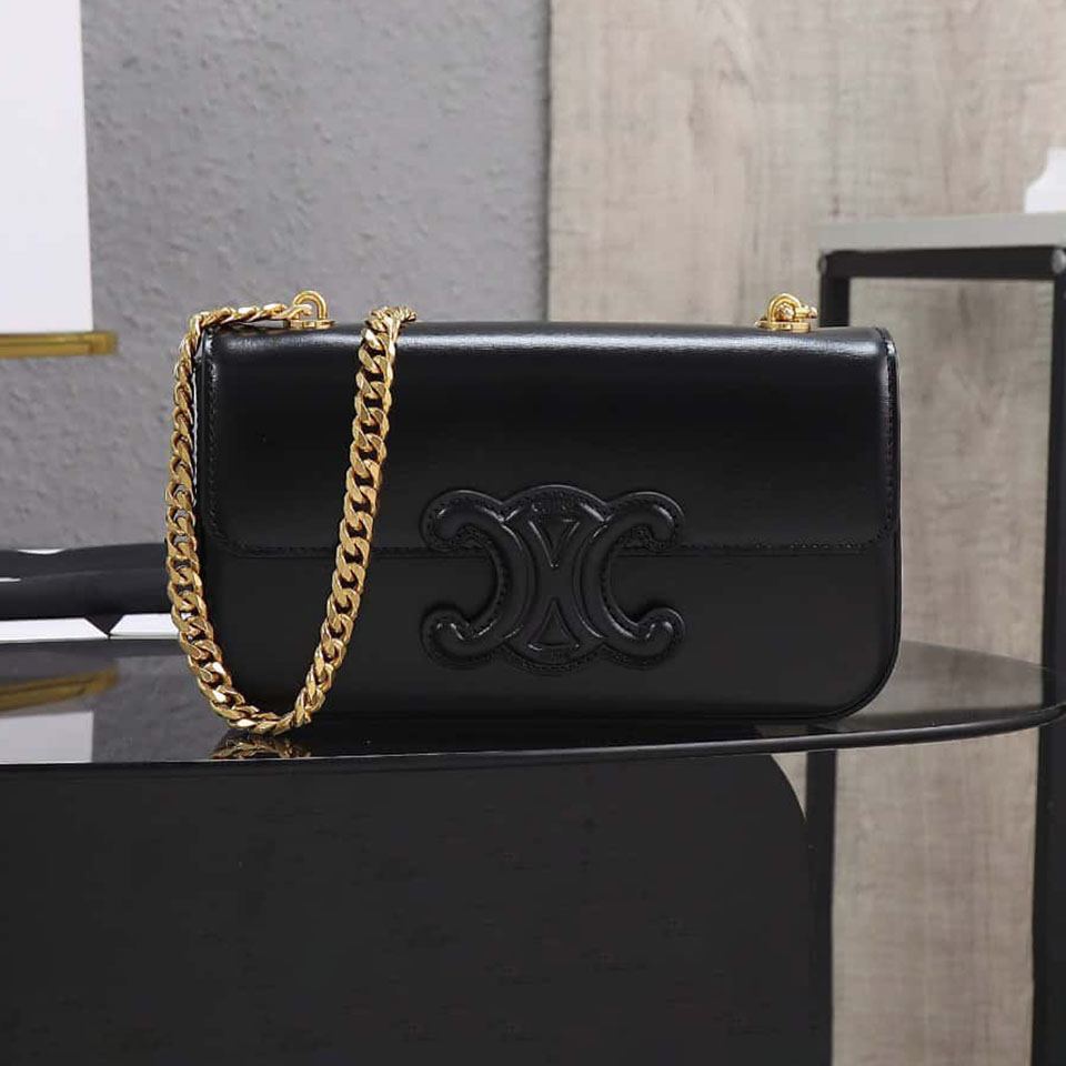セリーヌ CUIR TRIOMPHE レザーチェーンショルダーバッグ 199243 セリーヌ CUIR TRIOMPHE レザーチェーンショルダーバッグ 199243