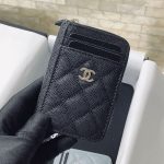 シャネル ジップ マルチカードケース AP1650 ブラック