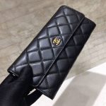シャネル 二つ折りウォレット A50096 ラムスキン ブラック シャネル 二つ折りウォレット A50096 ラムスキン ブラック