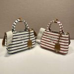 プラダ ボーダー キャンバス ミニトート ロゴ刺繍 1BA038 プラダ ボーダー キャンバス ミニトート ロゴ刺繍 1BA038